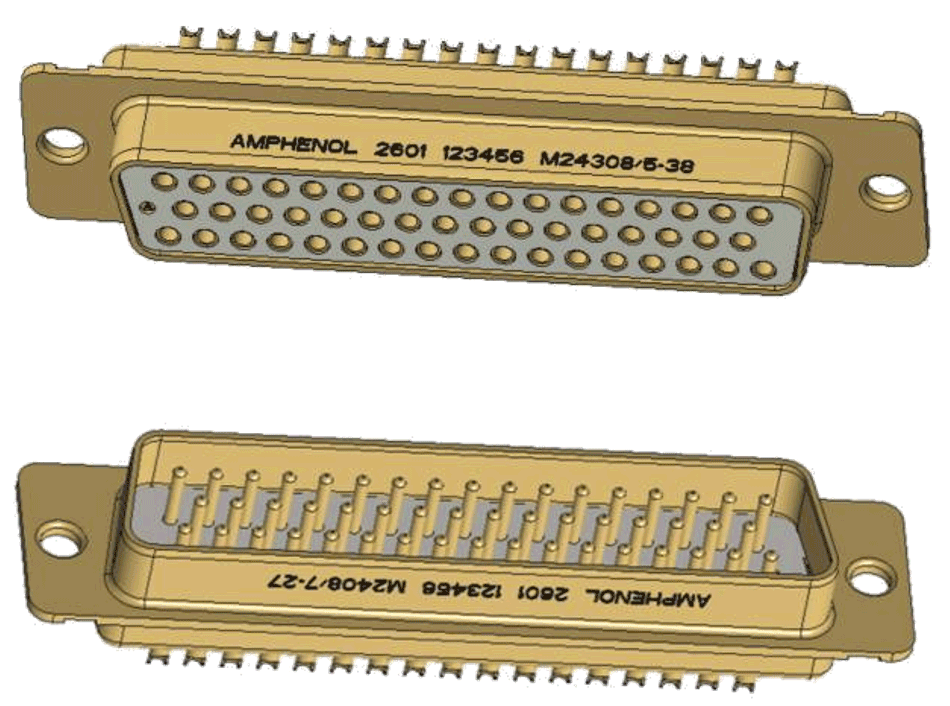 MIL-DTL-24308 Class M （宇宙用途向け D-Sub コネクタ）