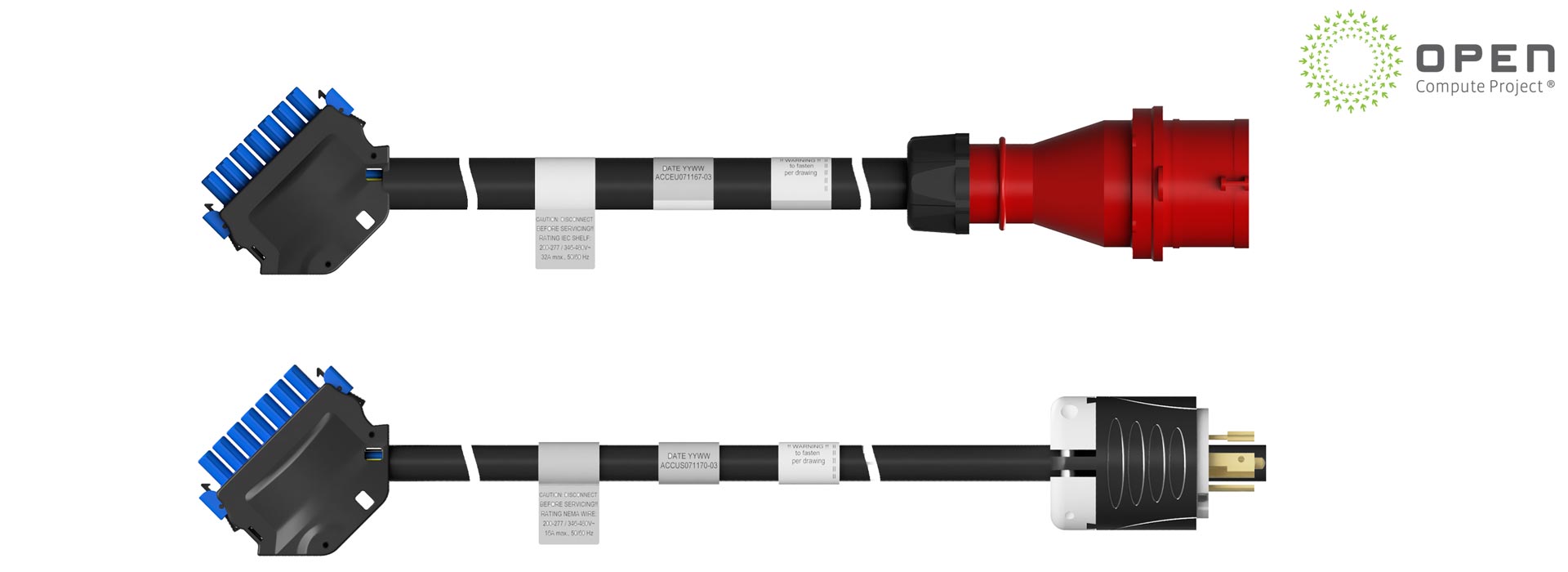 OCP ORV3準拠 AC電源ケーブル