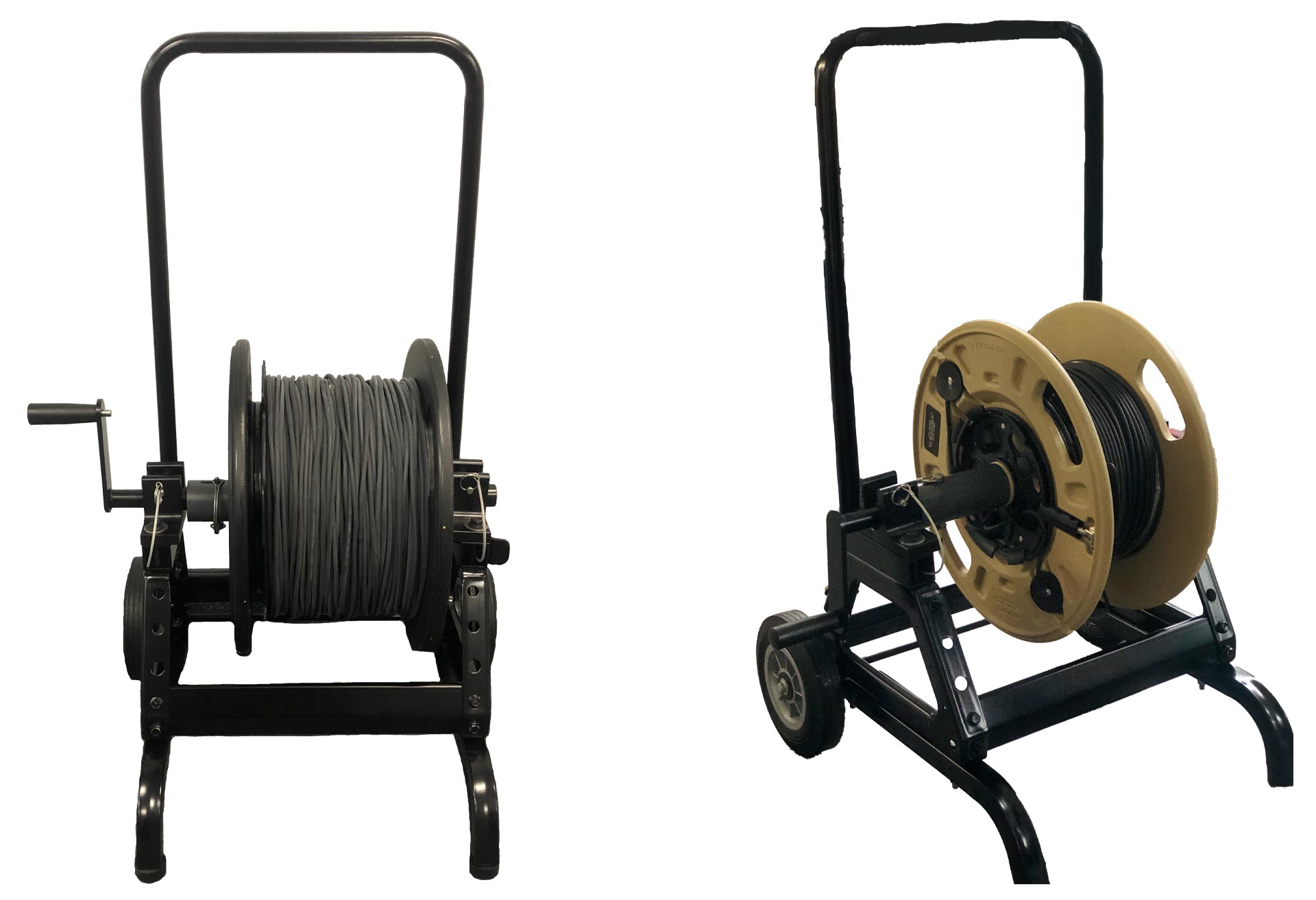 光ケーブルリールスタンド / スタンド付きカート